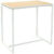 Paperflow Rechthoekige Hoge Tafel met Beukenkleurig Melamine Blad en Wit Frame easyDesk 1140 x 750 x 1100mm
