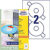 AVERY Zweckform L6043-100 CD/DVD etiketten A4 Wit 100 Vellen à 2 Etiketten