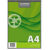 AURORA Schrijfblok A4 Geruit Gebonden Papier Groen Niet geperforeerd Recycled 200 Pagina’s