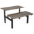 euroseats Zit-sta bureau Logan Eiken 1.800 x 800 x 600 – 1.230 mm zwart tabletop logan 180 x 80