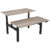 euroseats Zit-sta bureau Bench Eiken 1.600 x 800 x 600 – 1.230 mm zwart tabletop robson 160 x 80