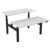 euroseats Zit-sta bureau Bench Wit 1.600 x 800 x 600 – 1.230 mm zwart tabletop wit 160 x 80