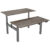 euroseats Zit-sta bureau Logan Eiken 1.800 x 800 x 600 – 1.230 mm grijs tabletop logan 180 x 80