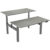 euroseats Zit-sta bureau Bench Grijs 1.800 x 800 x 600 – 1.230 mm grijs tabletop oxyd 180 x 80