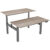 euroseats Zit-sta bureau Bench Eiken 1.800 x 800 x 600 – 1.230 mm grijs tabletop robson 180 x 80