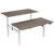 euroseats Zit-sta bureau Logan Eiken 1.600 x 800 x 600 – 1.230 mm wit tabletop logan 160 x 80