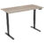 euroseats Zit-sta bureau 2-motor Eiken 1.600 x 800 x 620 – 1.250 mm zwart tabletop robson 160 x 80