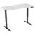 euroseats Zit-sta bureau 2-motor Wit 1.800 x 800 x 620 – 1.250 mm zwart tabletop wit 180 x 80