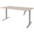 Schaffenburg Zit-sta bureau Dextro Slinger desk 160×80 swing adjustable linberg oak 25mm-aluminium