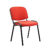 Bezoekersstoel Ken Stapelbaar Stof, Chroom, rood