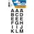 HERMA 4135 Letter Etiketten 20 x 20 mm Zwart 10 Pak van 360 Etiketten