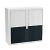 Paperflow Roldeurkast Color Block Zwart, wit 1.100 x 415 x 1.040 mm