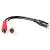 ACT 0,15 M audiokabel 1X 3,5 mm aansluiting Mannelijk naar 1X 3,5 mm stereo-jackplug vrouwelijk – 2x RCA Mannelijk